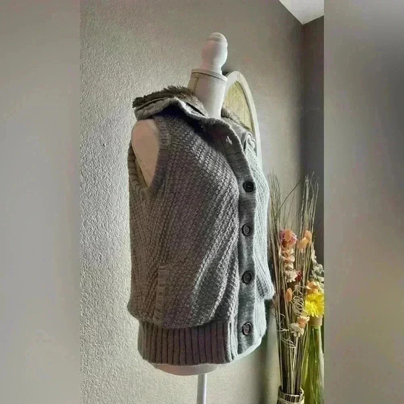 Ci Sono Lined Sweater Vest Jacket Size 5 - Picture 2 of 11